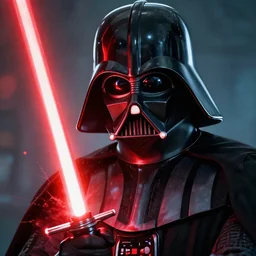 portrait of darth vaderwielding red lightsabre, league of legends amazing splashscreen artwork, legends of runeterra, splash art, natural light, elegant, photorealistic facial features, intricate, fantasy, detailed face, atmospheric lighting, anamorphic lens flare, cinematic lighting, league of legends splash art, hd wallpaper, ultra high details by greg rutkowski