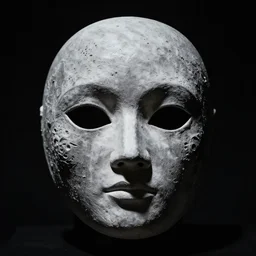 futuristic moon mask. by paul rumsey. dramatic lighting. chiaroscuro