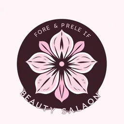 logo of pink flower beauty saloon