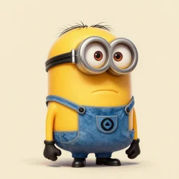 an epic painting minion, looking blue and frustrated, pencil drawing, perfect composition, golden ratio, beautiful detailed, photorealistic, digital painting, concept art, smooth, sharp focus, illustration, artstation trending, octane render, unreal engine