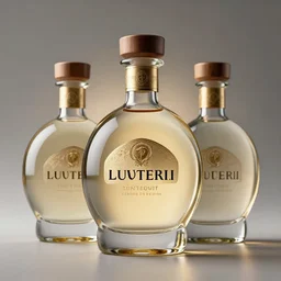 3 d concept of a luxury tequila bottle with a round shape