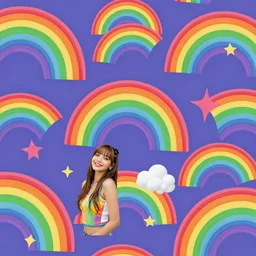 lisa frank psychedelic rainbow wallpaper trending on art station, 8k, vibrant