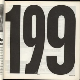 a photo and large impressive text, 1 9 9 0's photograph magazine.