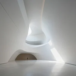 interior futuristic art gallery wide angle highly detailed by santiago calatrava, many wall hanging paintings of art by picaso, captivating 8 k hdr, octane render godrays hyperrealism