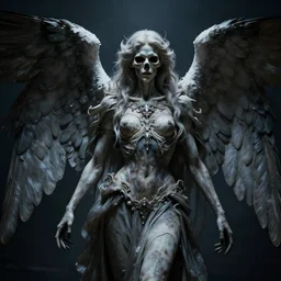 angel of death, monarch of the kingdom of the dead, dramatic lighting, cinematic, establishing shot, extremely high detail, photo realistic, cinematic lighting, post processed, concept art, artstation, matte painting, style by eddie mendoza, raphael lacoste, alex ross