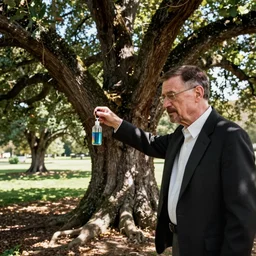 saul goodman is preventing walter white from injecting coloured liquids into the oldest tree of the world : : walter white and bob odenkirk : : dangerous chemical injection units : : canon eos, full shot, 8 k