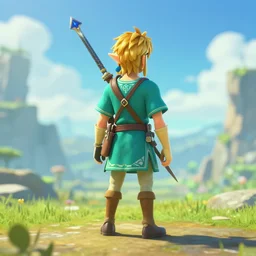 Link in Ocarina of Time. HD. Octane render