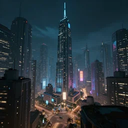 a cyberpunk cityscape, unreal engine, artstation