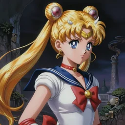 h. r. giger inspired sailormoon!!!!!!!!, long blond pigtail pipes, hyper realistic, fantasy art, in the style of naoko takeuchi, chris foss and alan lee, intricate, hyper detailed, smooth, high resolution print ruan jia