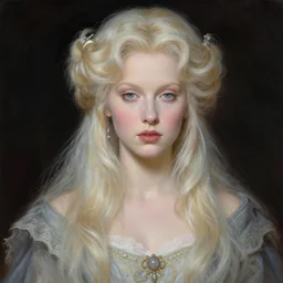 beautiful striking Pre-Raphaelite Dolly Parton by Artgerm and Greg Rutkowski, pale, intricate, elegant, highly detailed, digital painting