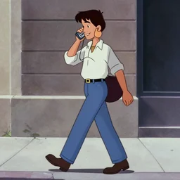 1 9 8 0 s 3 d animation of a man walking on the sidewalk listening to his cassette player