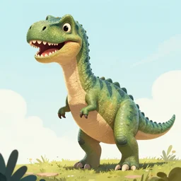 dinosaur, happy, antropomorphic, illustration, highly detailed, art by kyle ferrin