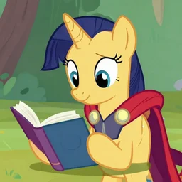 a pony teaching thor how to read