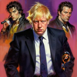 cyberpunk, boris johnson, character design, painting by gaston bussiere, katsuya terada, frank frazetta, tom of finland, trending on artstation