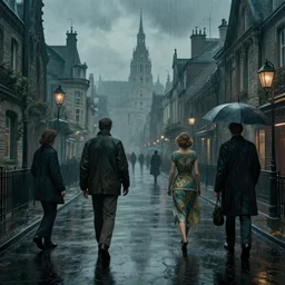 a victorian city with rainy and moody cinematic lighting by darek zabrocki and greg ruthkowski, alphonse mucha, simon stalenhag and cinematic and atmospheric, concept art, artstation, trending on artstation