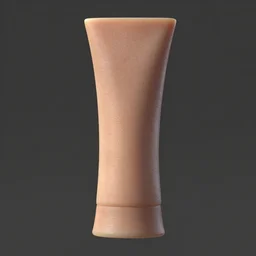 simple primitive tube shape, textured with photorealistic human skin, photoreal details, straight smooth vertical, highly realistic bump map, surface painter, renderman