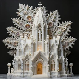 a beautiful 3 d painting of a sprawling intricate mandelbrot fractal cathedral populated by fractals by android jones, carved soap, white color scheme, unreal engine, volumetric lighting, dynamic lighting, dramatic lighting, high contrast, depth of field, carved marble, opalescent, sacred geometry, religious, angelic, catholicpunk, stark, trending on artstation