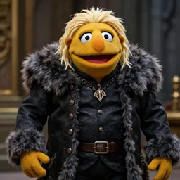 hodor from game of thrones as a realistic muppet