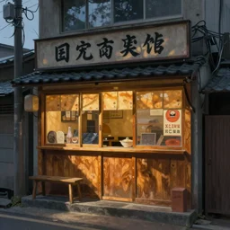a small ramen shop in the outskirts of tokyo, warm lighting, painted by zdzisław beksinski