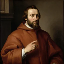 a portrait of a priest by Tintoretto