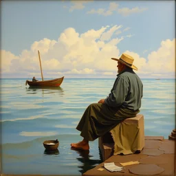 the fisherman, by joaquin sorolla y bastida, painted in year 1 1 0 4