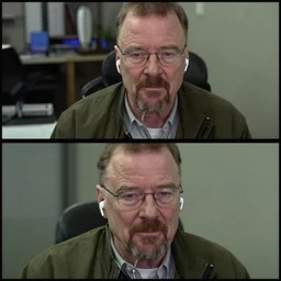 Security cam footage of Walter White with airpods in