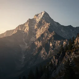 mountain at the morning, very detailed, octane render, realistic, 8 k, unreal engine 5, dramatic, volumetric, by artgerm and greg rutkowski