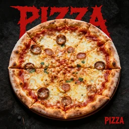 pizza death metal album art cover