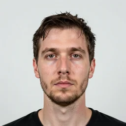 portrait of a greasy haired dutch man, oval shaped head, weak facial hair, oily skin, canon eos r 3, f / 1. 4, iso 2 0 0, 1 / 1 6 0 s, 8 k, raw, unedited, symmetrical balance, wide angle
