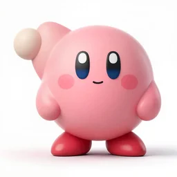 full body 3d render of kirby as a funko pop, studio lighting, white background, blender, trending on artstation, 8k, highly detailed