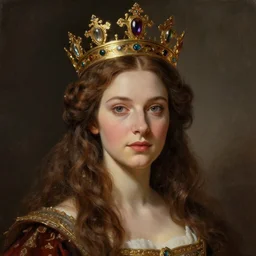 a portrait of an queen, long brown hair, royal, queen crown, digital painting, artstation, concept art, donato giancola, Joseph Christian Leyendecker, WLOP, Boris Vallejo, Breathtaking, 8k resolution, extremely detailed, beautiful, establishing shot, artistic, hyperrealistic, beautiful face, octane render, cinematic lighting, dramatic lighting, masterpiece