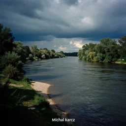 photo of a beautiful river landscape by michal karcz., taken by a disposable camera | horror | nightmare