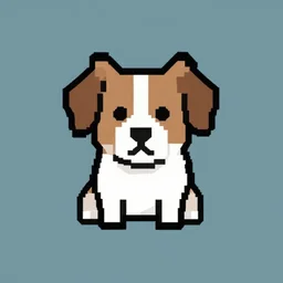 dog logo pixel art