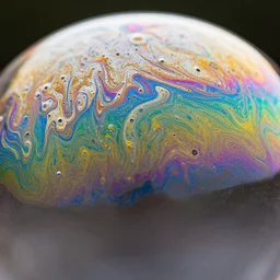 rainbowy iridescent texture of a soap bubble, full - screen, highly detailed