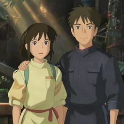 dana scully and fox mulder in spirited away by studio ghibli