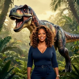 Oprah Winfrey as The T-Rex in Jurassic Park.