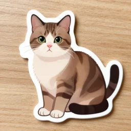 a cat, die - cut sticker, high quality