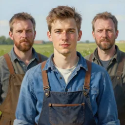 portrait of a handsome young swedish farmer, art by denys tsiperko and bogdan rezunenko and franz xaver kosler, hyperrealism