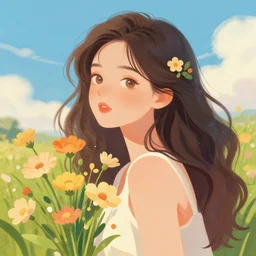 vector girl with flowers, beautiful texture, beautiful graphics, fantasy artwork, very beautiful scenery, hd, hdr, ue 5, ue 6, unreal engine 5, cinematic 4 k wallpaper, 8 k, ultra detailed, by popular digital, details, beautiful image ever created, high resolution, artstation, award winning