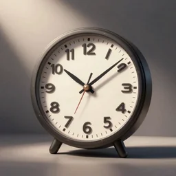 an anthropomorphic clock, digital illustration