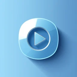 icon play button 8 k logo