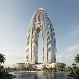 building by moshe safdie, fantasy atlantis, archdaily, wallpaper, highly detailed, trending on artstation.