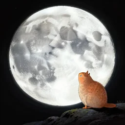 moon by greg rutkowski and james gurney.