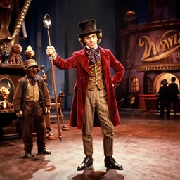 film still of Willy Wonka's and the Chocolate Factory 1971 artwork made by J Scott Campbell
