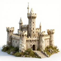 a medieval castle made out of bone