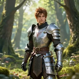fantasy art anthro ahri forest medieval armour bright landscape depth of field hyperrealism 4 k trending award winning epic