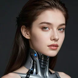 portrait beautiful female android, art by paolo roversi,