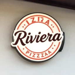 logo for a pizza place named riviera
