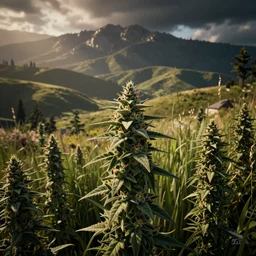 screenshot of ps5 game about growing weed in northern California Sierra foothills, high definition graphics