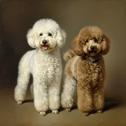 the royal poodle painting by brothers hildebrant